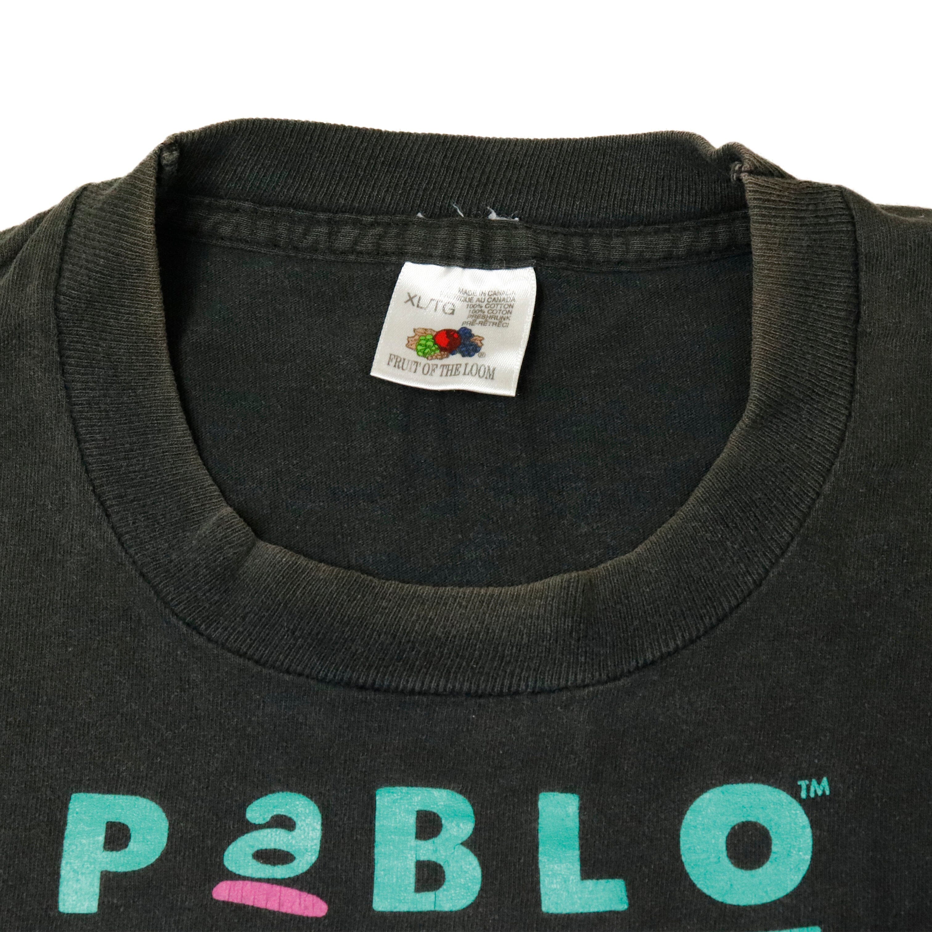 Vintage 90s Pablo Abstract Face Graphic Computer Program T-Shirt