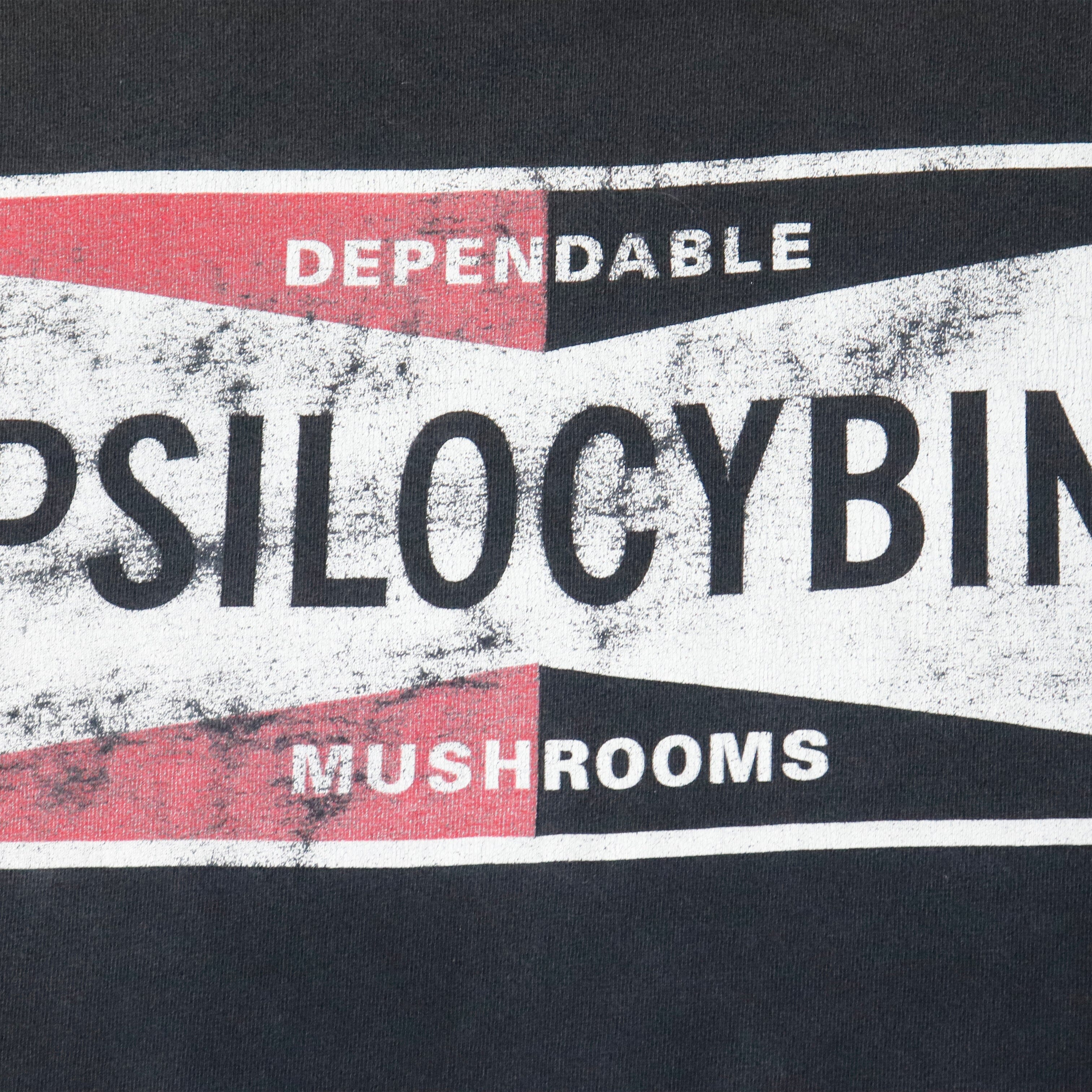 Vintage 90s Psilocybin Dependable Mushrooms Penzoil Spoof Graphic T-Shirt Size N/A Other 