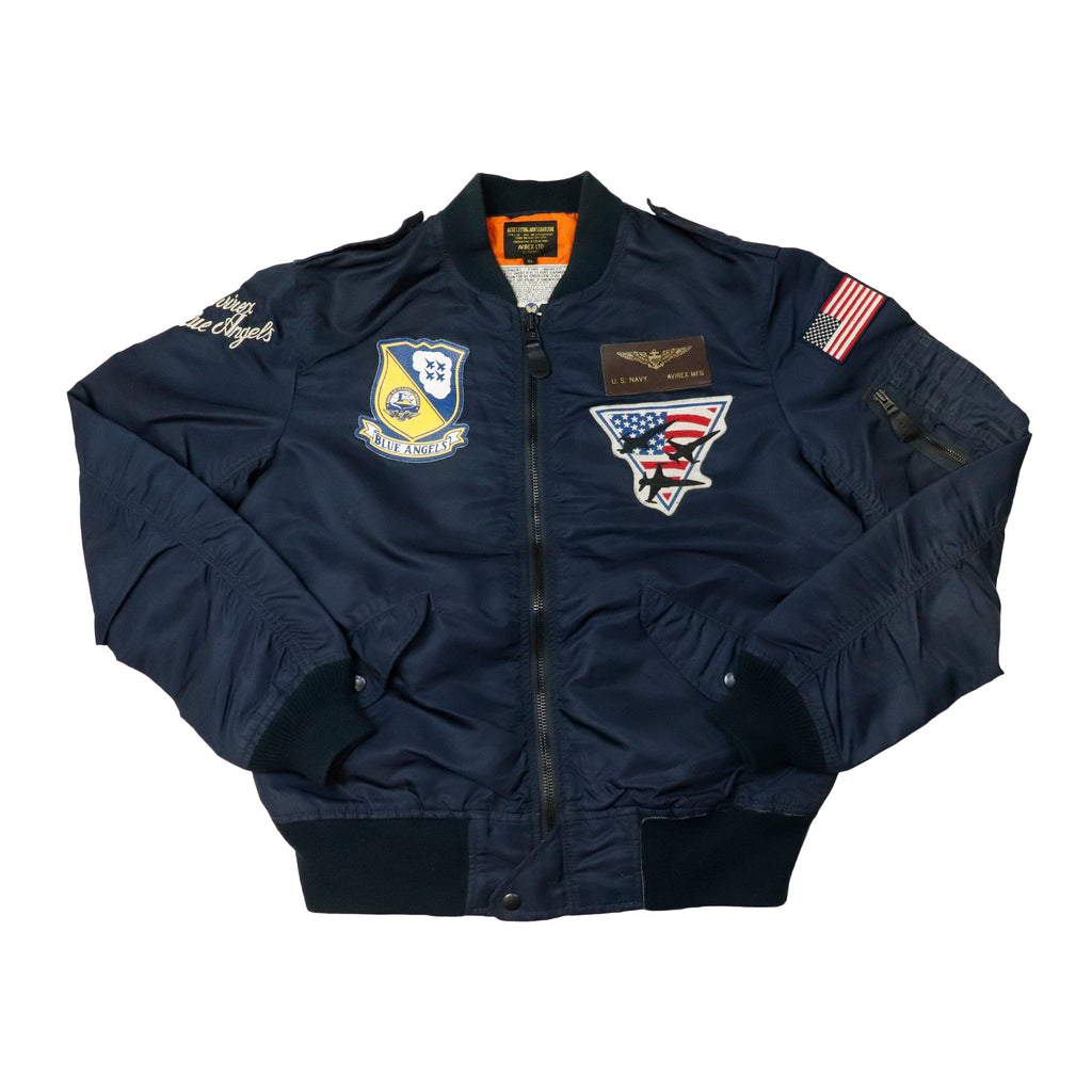 Vintage Avirex U.S. Navy Blue Angels Flight Jacket Size XL RARE Avirex 