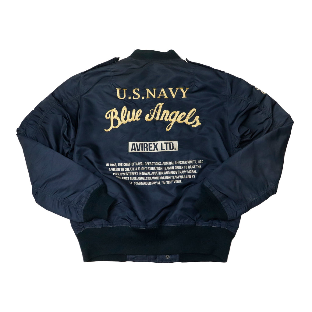 Vintage Avirex U.S. Navy Blue Angels Flight Jacket Size XL RARE Avirex 