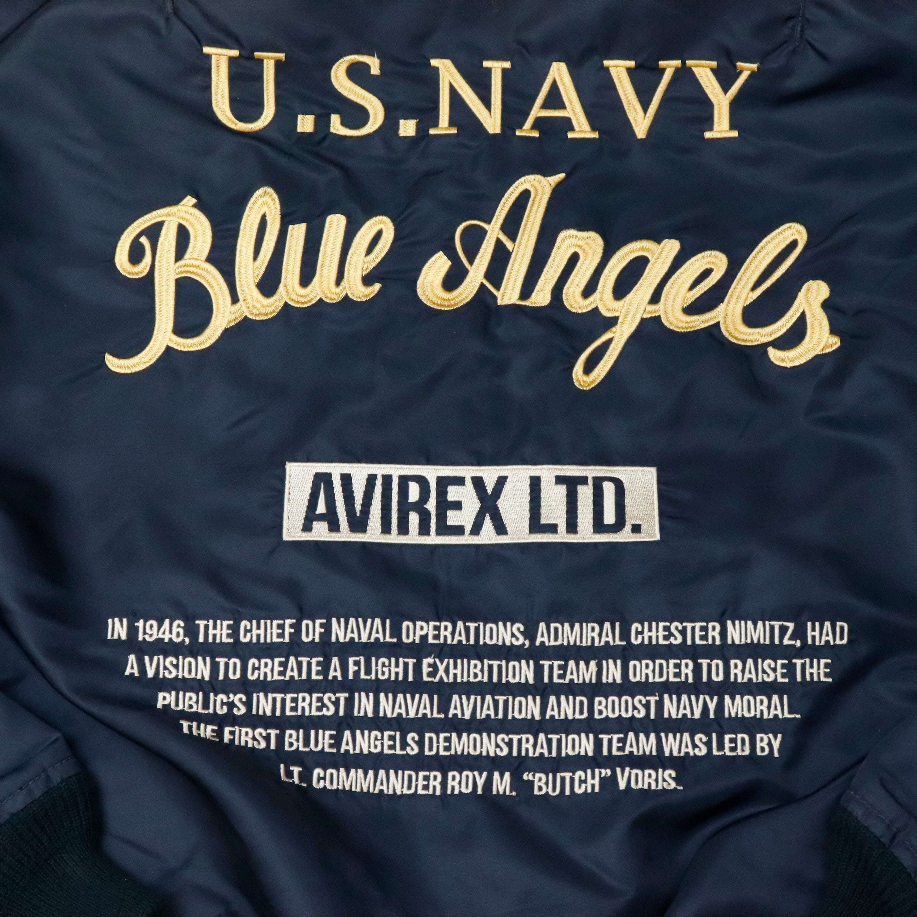 Vintage Avirex U.S. Navy Blue Angels Flight Jacket Size XL RARE Avirex 