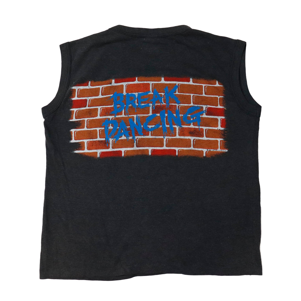 Vintage Break Dancing Graphic 80s Sleeveless T-Shirt Size S CO 