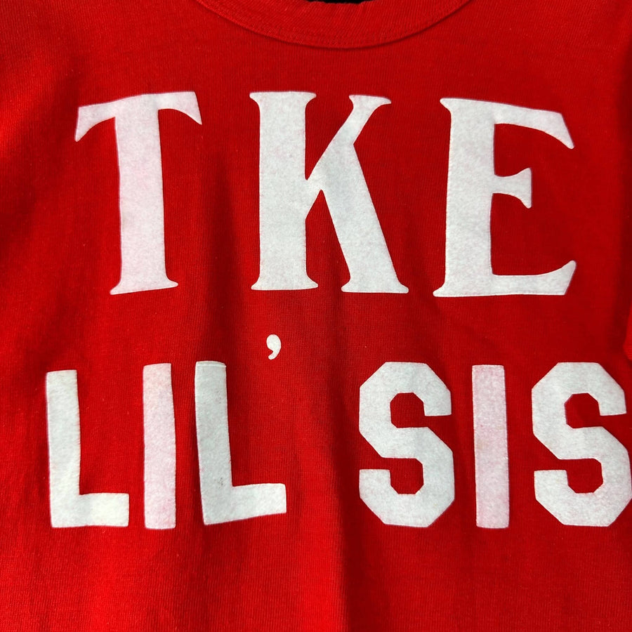 Vintage Champion Blue Bar Fraternity TKE Lil' Sis T Shirt - L T-Shirt OTHER 