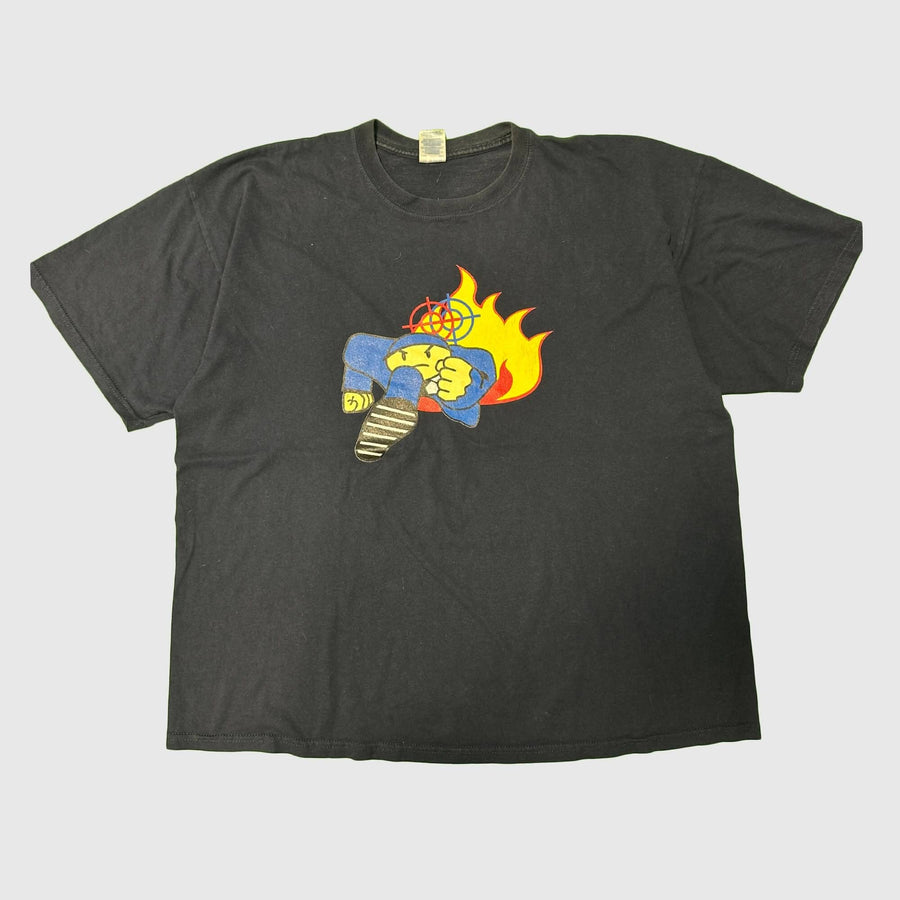 Vintage Duck Down Records Rap Flame Graphic T-Shirt Size XXL