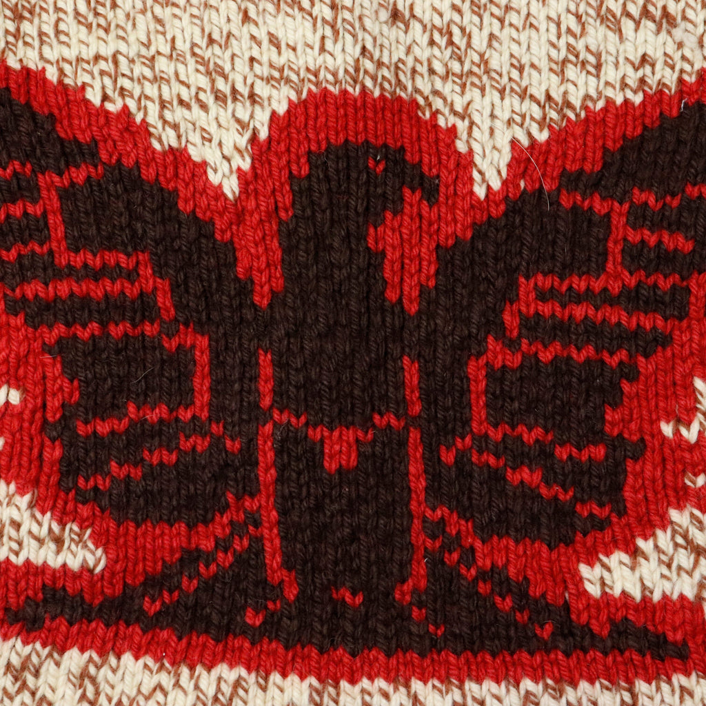 Vintage Eagle Cowichan Brown Red Knit Sweater Other 