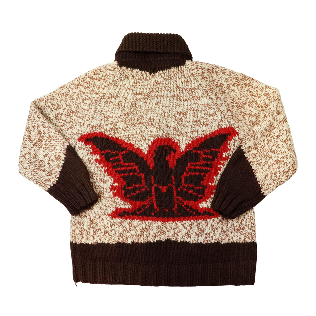 Vintage Eagle Cowichan Brown Red Knit Sweater Other 