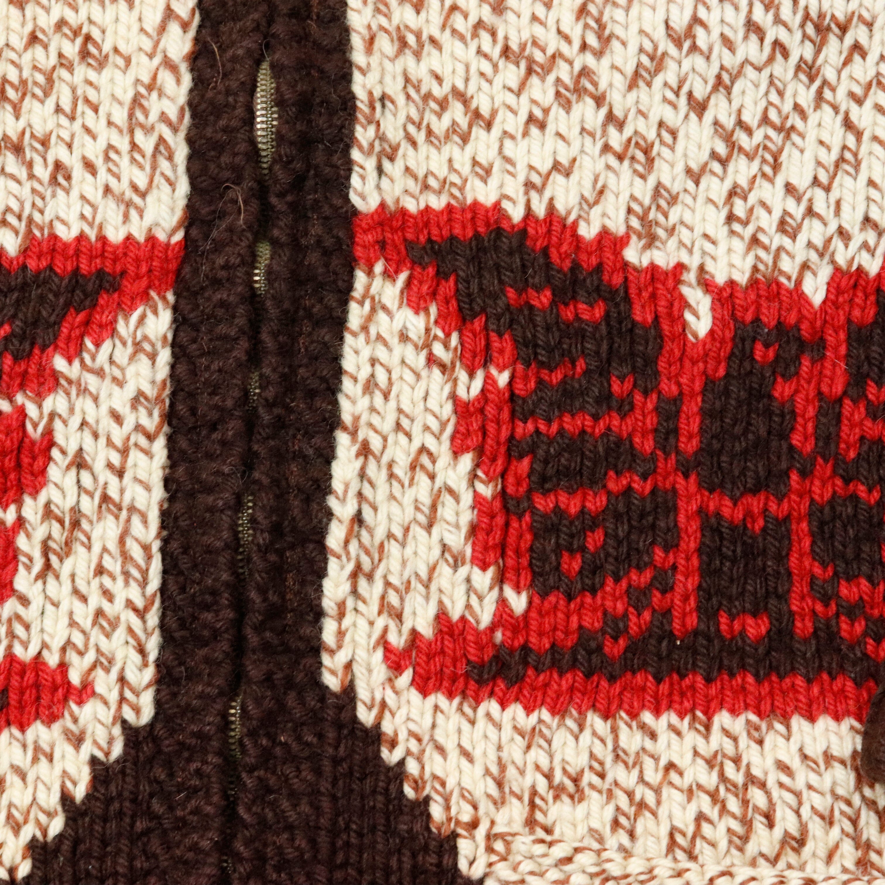 Vintage Eagle Cowichan Brown Red Knit Sweater Other 