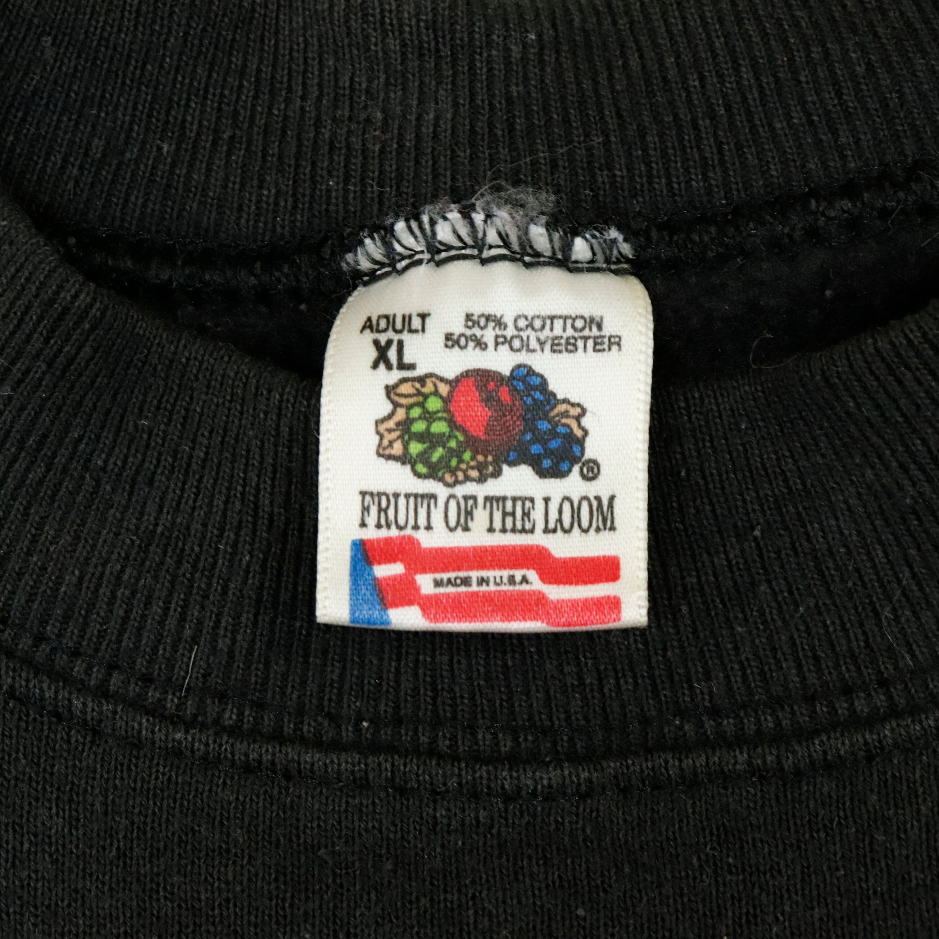 Vintage Fruit Of The Loom Eagle Black Crewneck Size XL Fruit of the Loom 