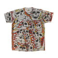 Vintage Fruit of the Loom Jarvis Ace 92 Skull Flames Graphic T-Shirt Size L FAIF.CA 