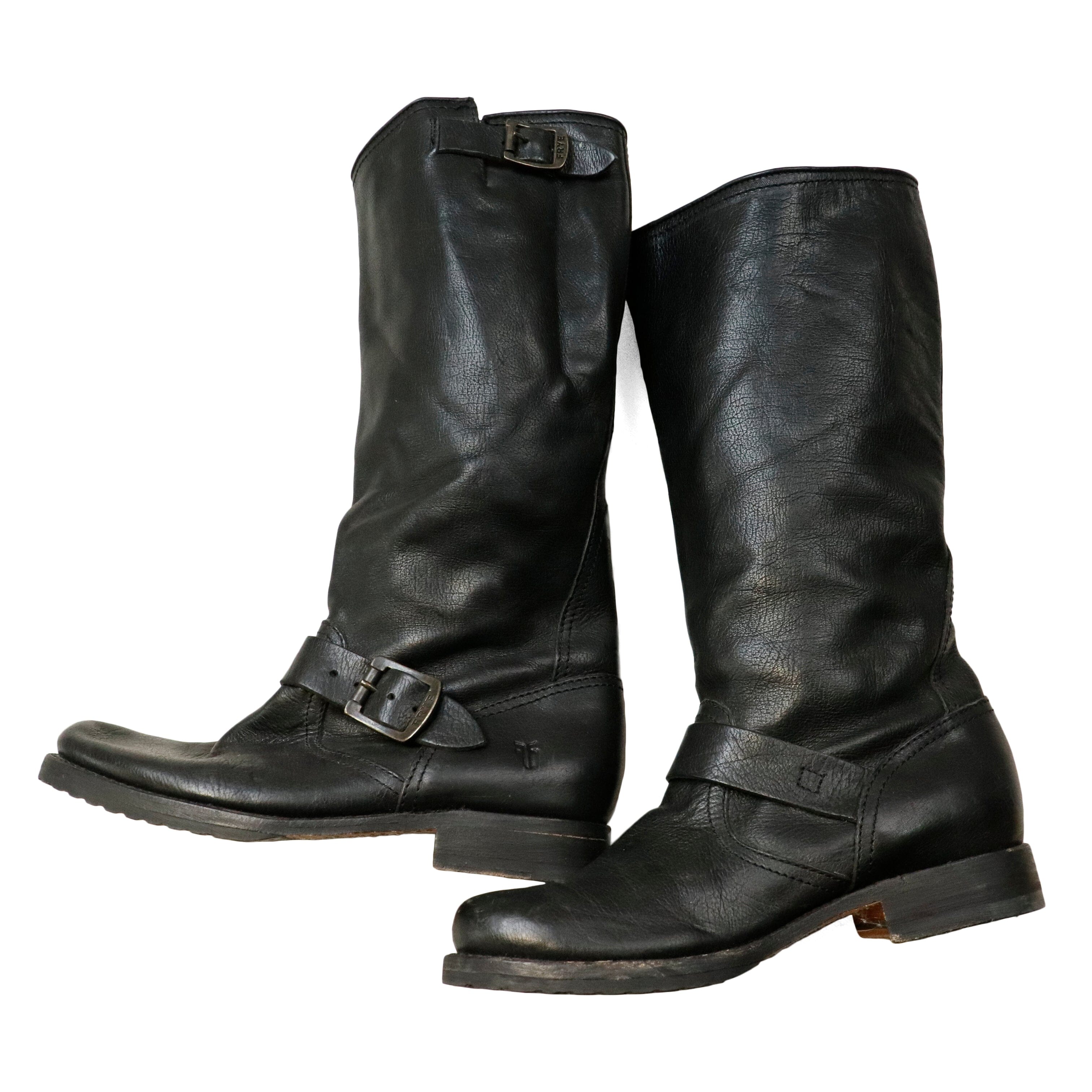 Vintage Frye Harness Leather Boots Size 7.5 Frye 