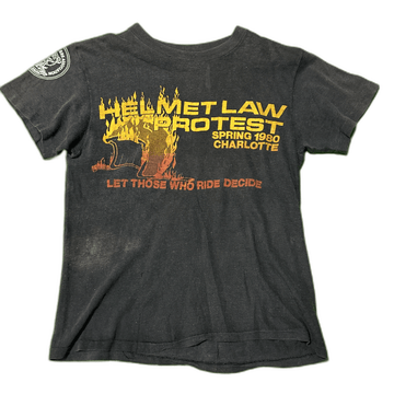 Vintage Hanes Helmet Law Protest Graphic T-Shirt Size M FAIF.CA 