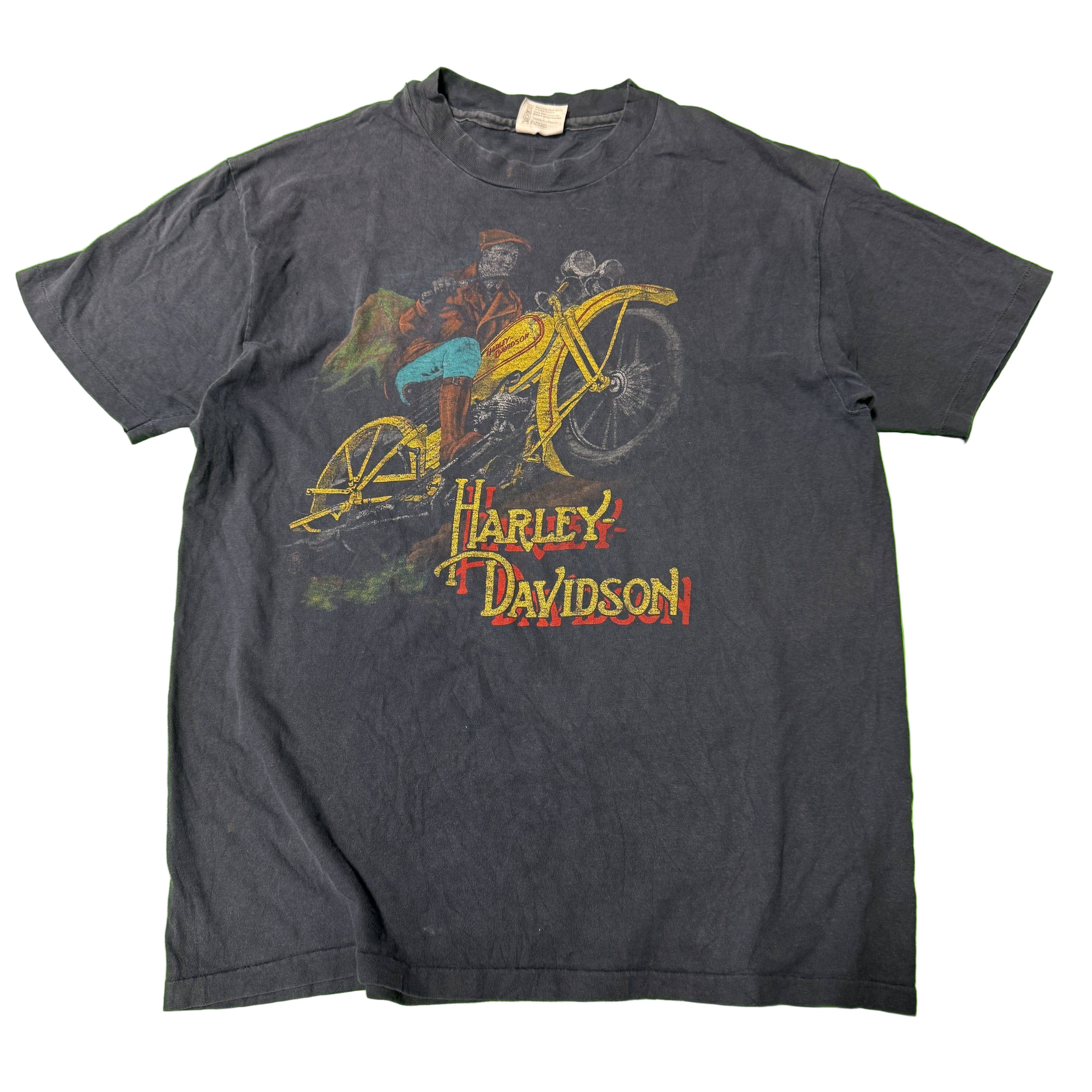 Vintage Harley-Davidson Biker Graphic T-Shirt Size XL 80s