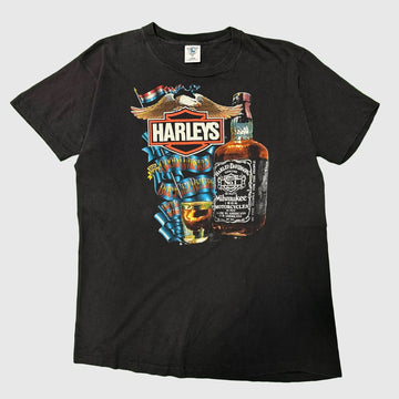 Vintage Harley-Davidson Whiskey Graphic T-Shirt Size Large FAIF.CA 