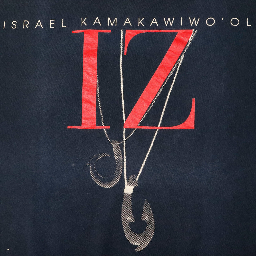 Vintage Israel Kamakawiwo'ole Bruddah Iz Graphic T-Shirt Size XL Hawaiian Legend M 