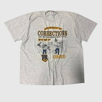 Vintage Jerzees Department of Corrections Graphic T-Shirt Size 2X FAIF.CA 