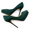 Vintage Jimmy Choo Heels Green Velvet Size 37.5 Jimmy Choo 