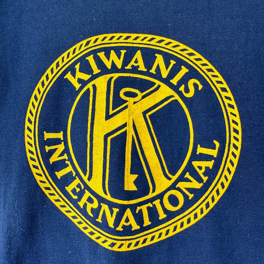 Vintage Kiwanis International Velva Sheen Football T Shirt 70s - M T-Shirt OTHER 