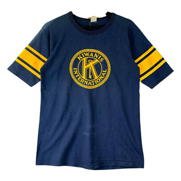 Vintage Kiwanis International Velva Sheen Football T Shirt 70s - M T-Shirt OTHER 