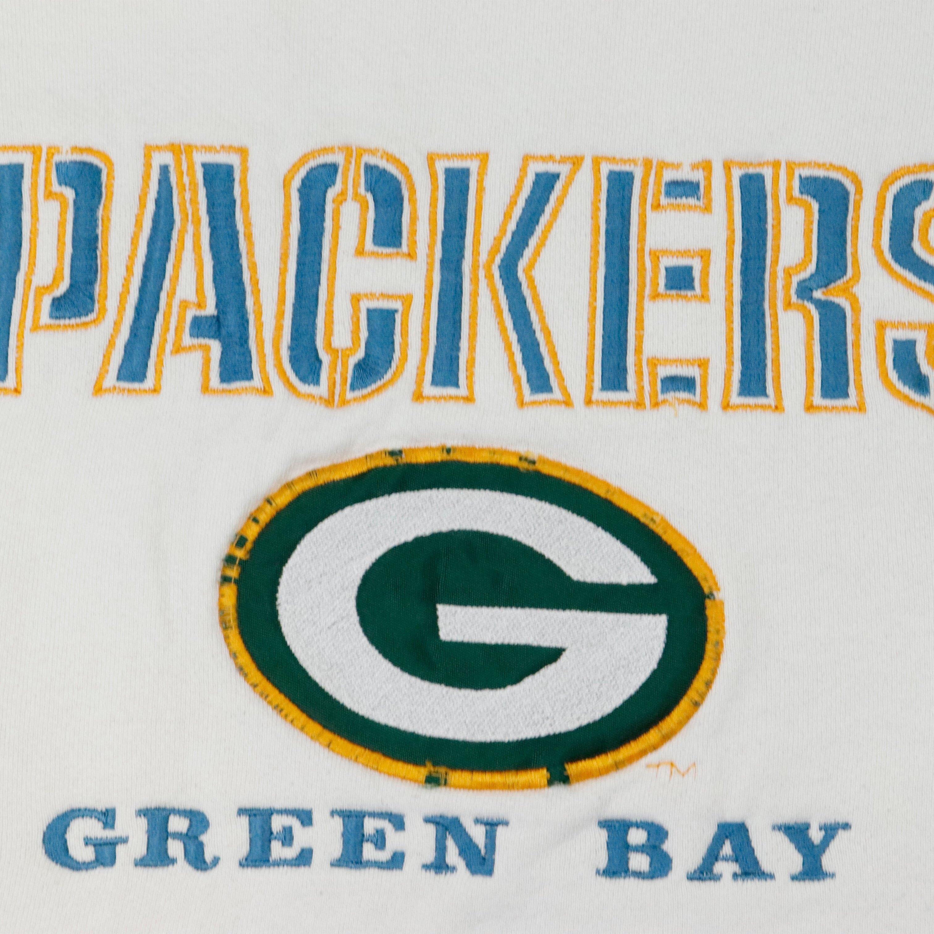 Vintage Lee Green Bay Packers White Crewneck Size L Lee 