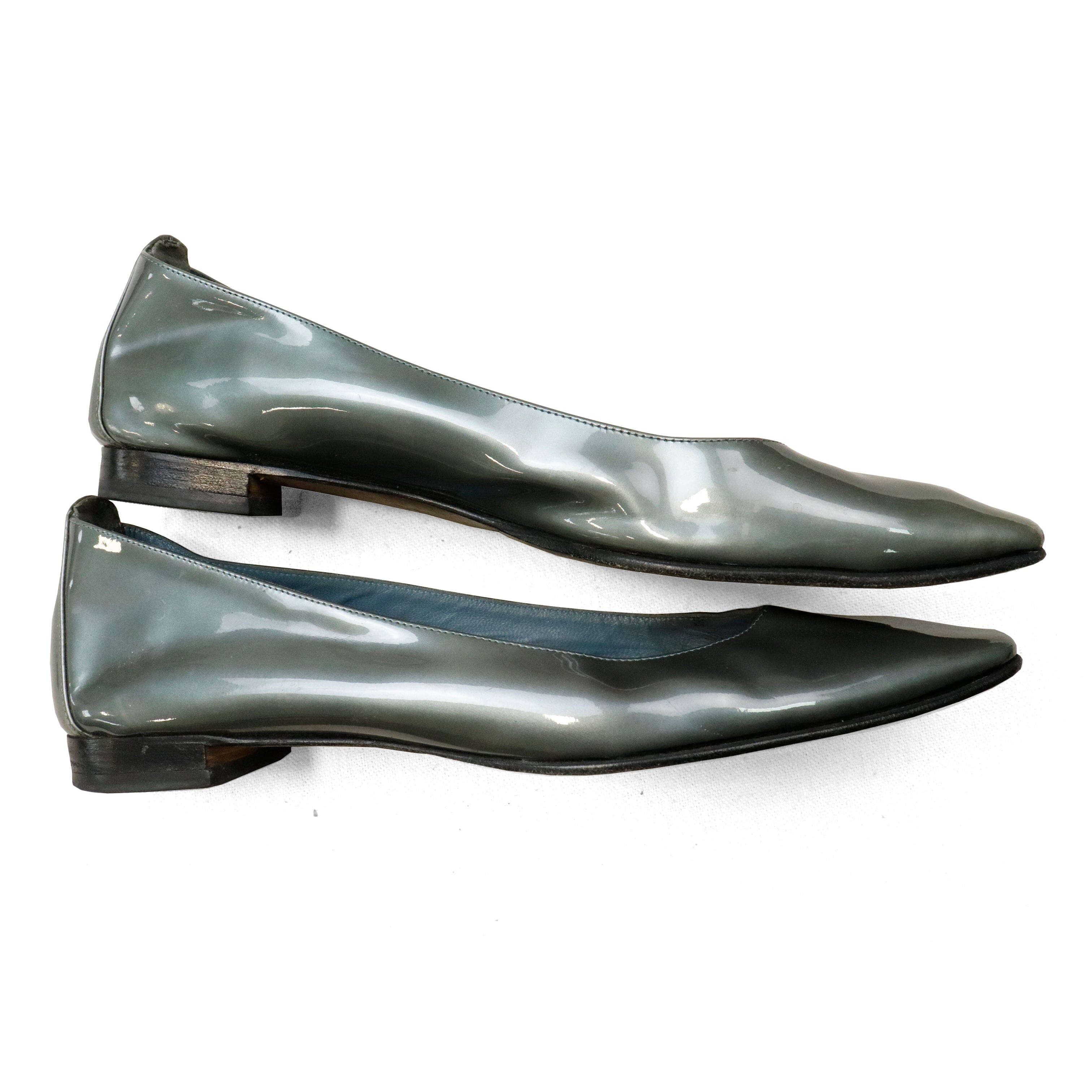 Vintage Manolo Blahnik Glossy Pointed Toe Flats Size N/A Manolo Blahnik 
