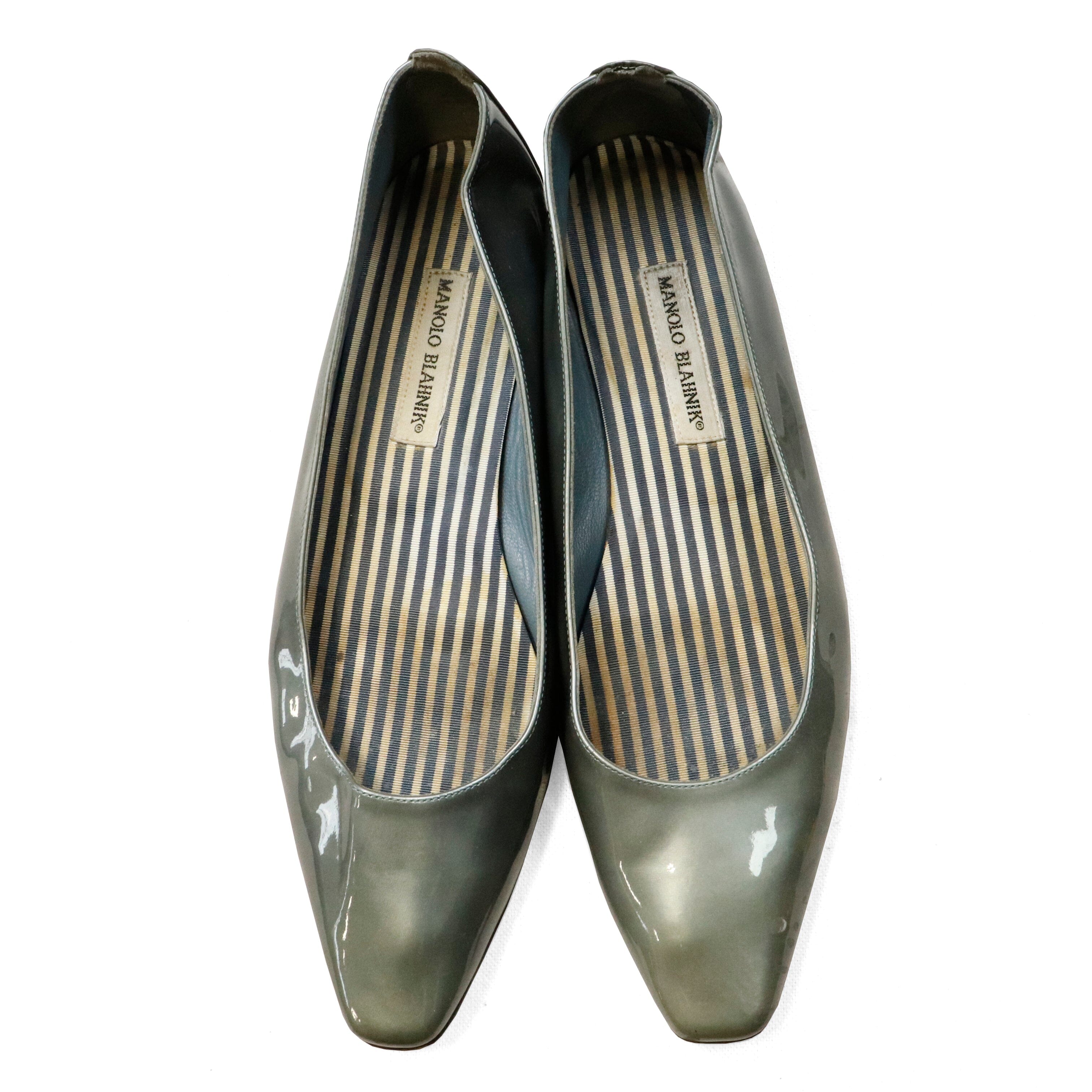 Vintage Manolo Blahnik Glossy Pointed Toe Flats Size N/A Manolo Blahnik 