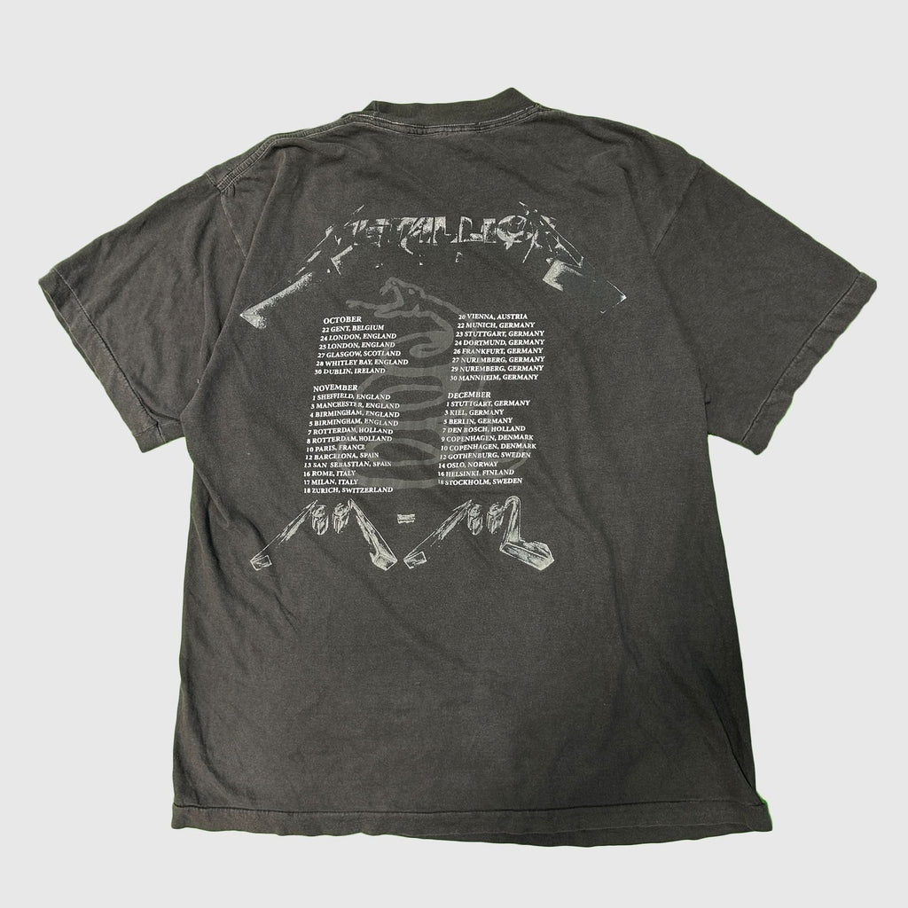 Vintage Metallica 1991 European Tour Graphic T-Shirt Size L FAIF.CA 