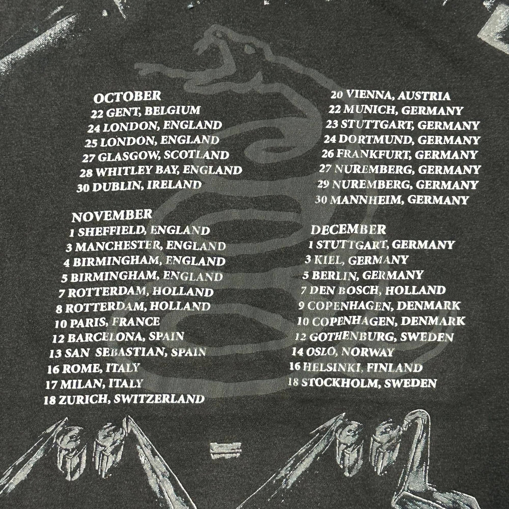 Vintage Metallica 1991 European Tour Graphic T-Shirt Size L FAIF.CA 