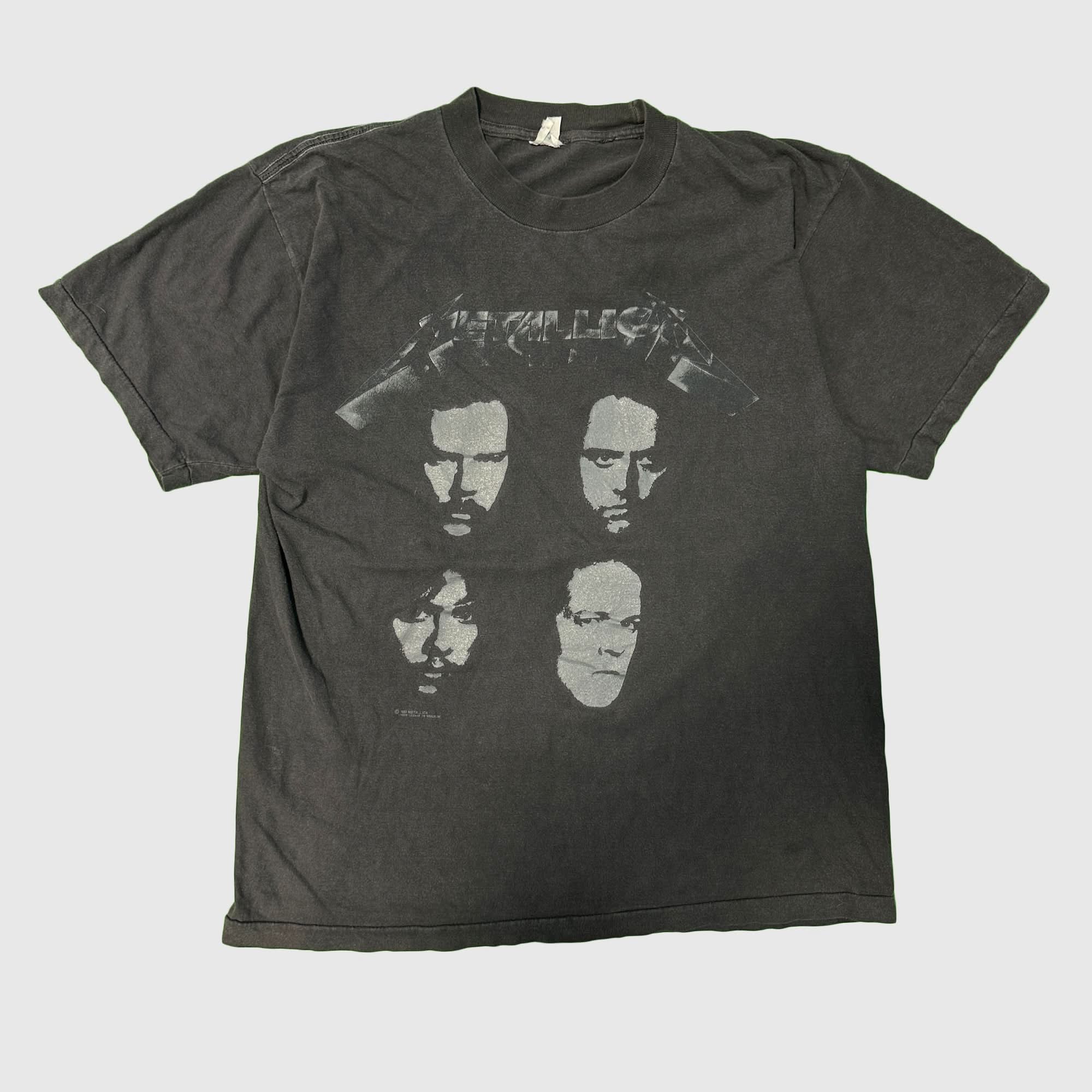 Vintage Metallica 1991 European Tour Graphic T-Shirt Size L FAIF.CA 
