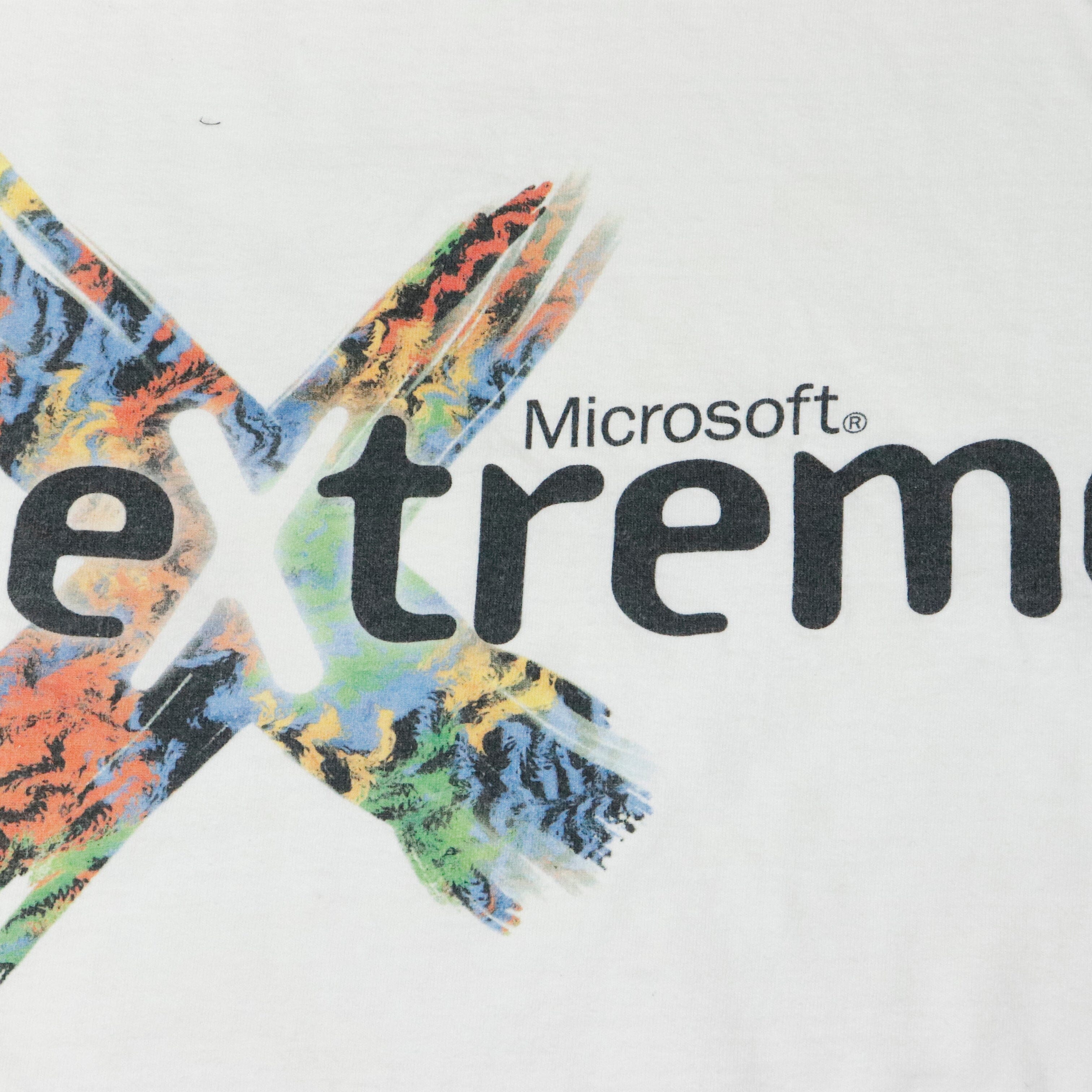 Vintage Microsoft Extreme Graphic Computer 90s T-Shirt Size XL Oneita 