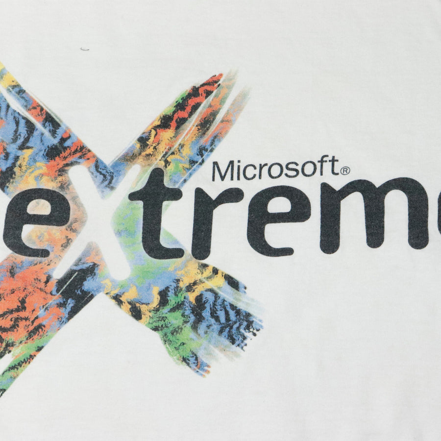 Vintage Microsoft Extreme Graphic Computer 90s T-Shirt Size XL