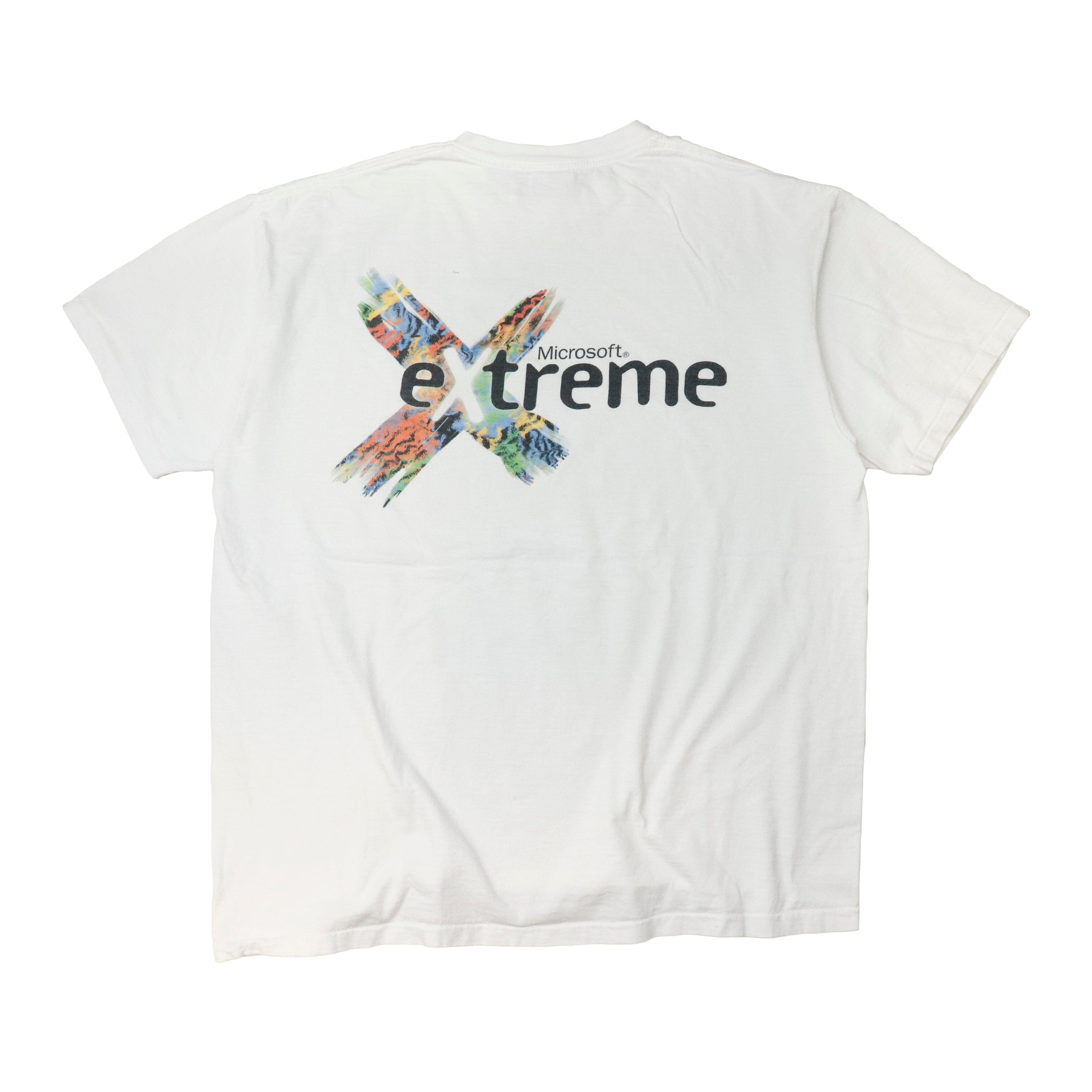 Vintage Microsoft Extreme Graphic Computer 90s T-Shirt Size XL Oneita 