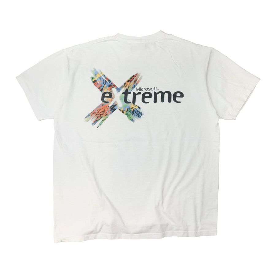 Vintage Microsoft Extreme Graphic Computer 90s T-Shirt Size XL