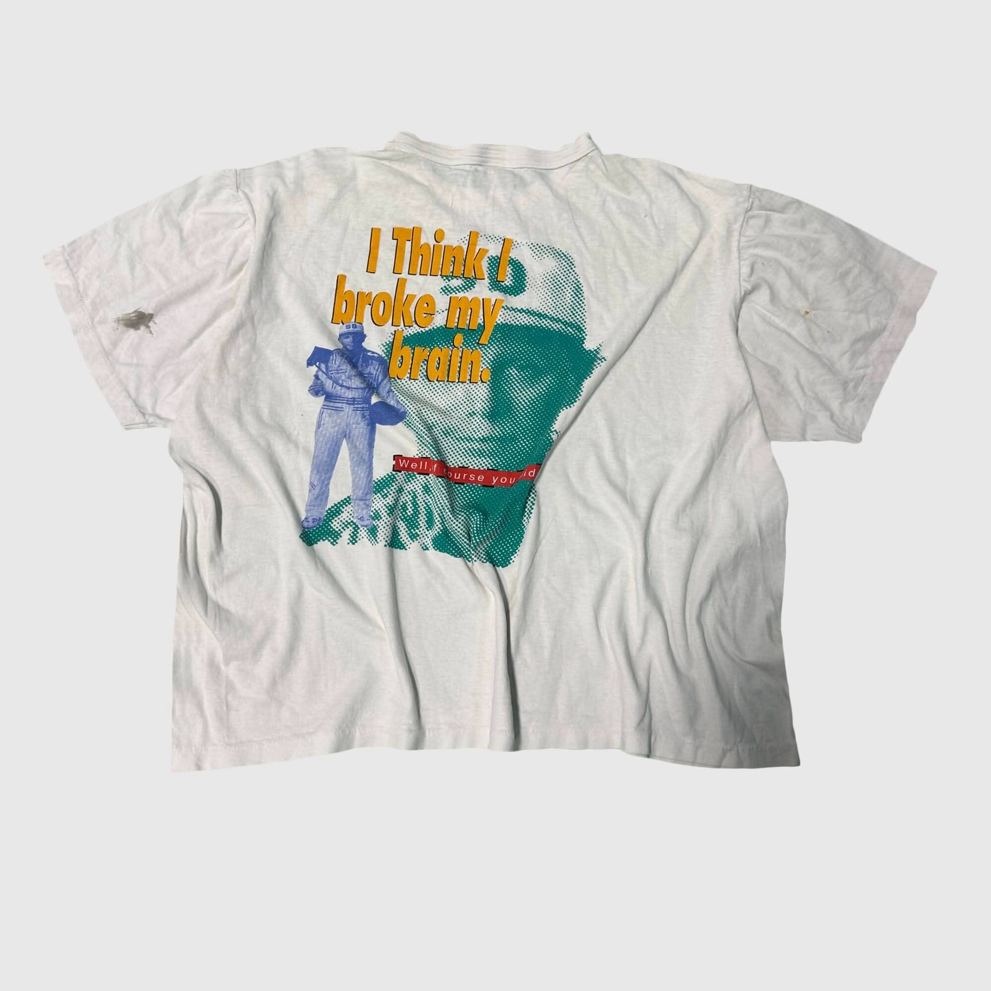 Vintage Nike Super Dave Osbourne Graphic Logo T-Shirt Size XL 80s FAIF.CA 