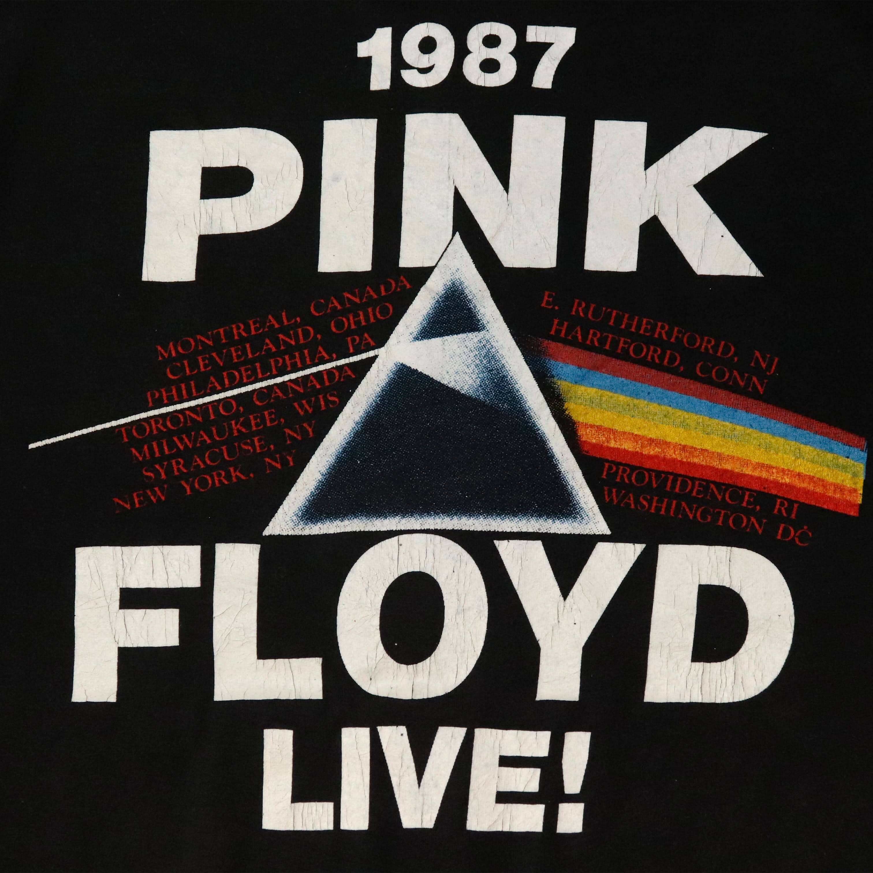 Vintage Pink Floyd 1987 Live Tour Graphic T-Shirt Size XL FAIF.CA 