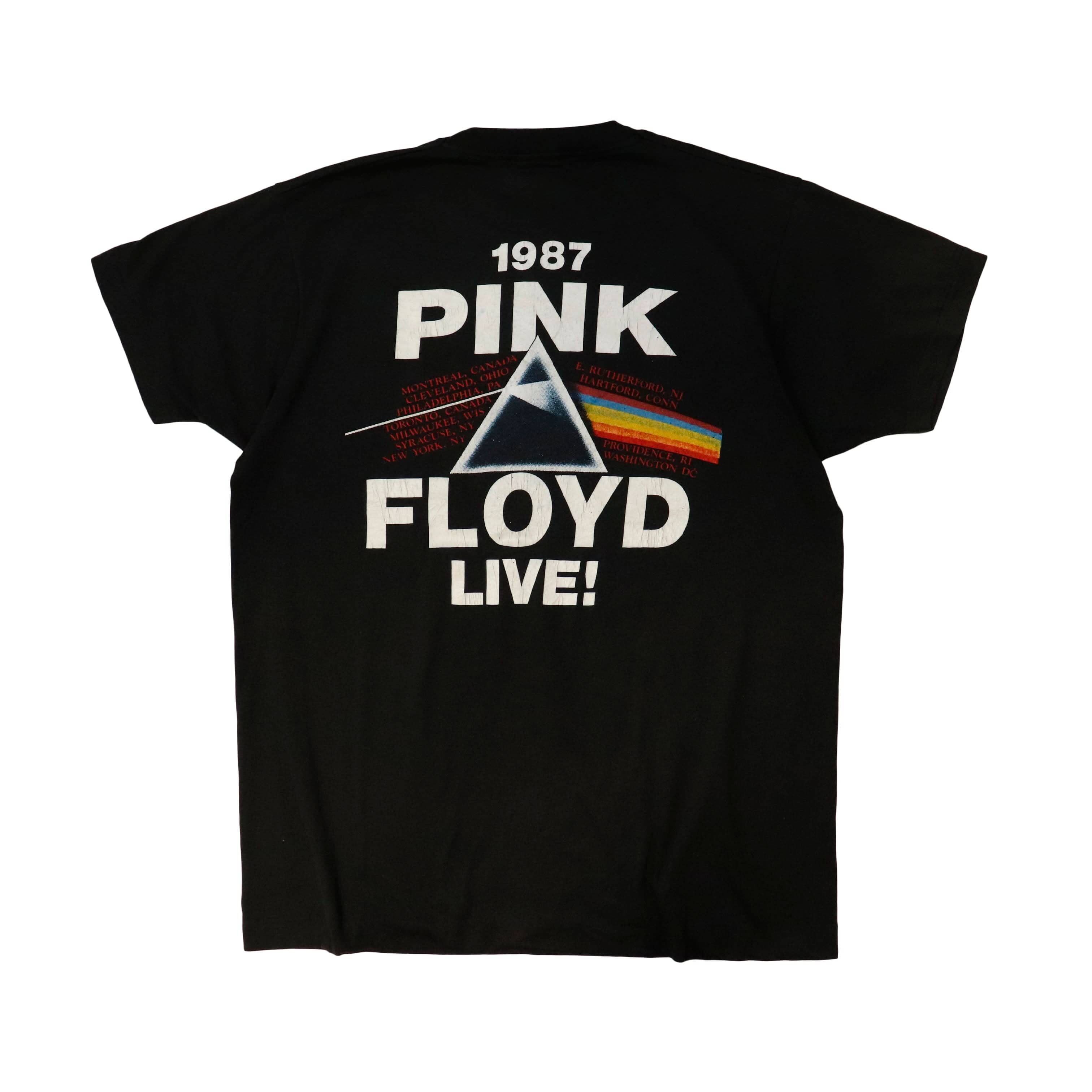 Vintage Pink Floyd 1987 Live Tour Graphic T-Shirt Size XL FAIF.CA 