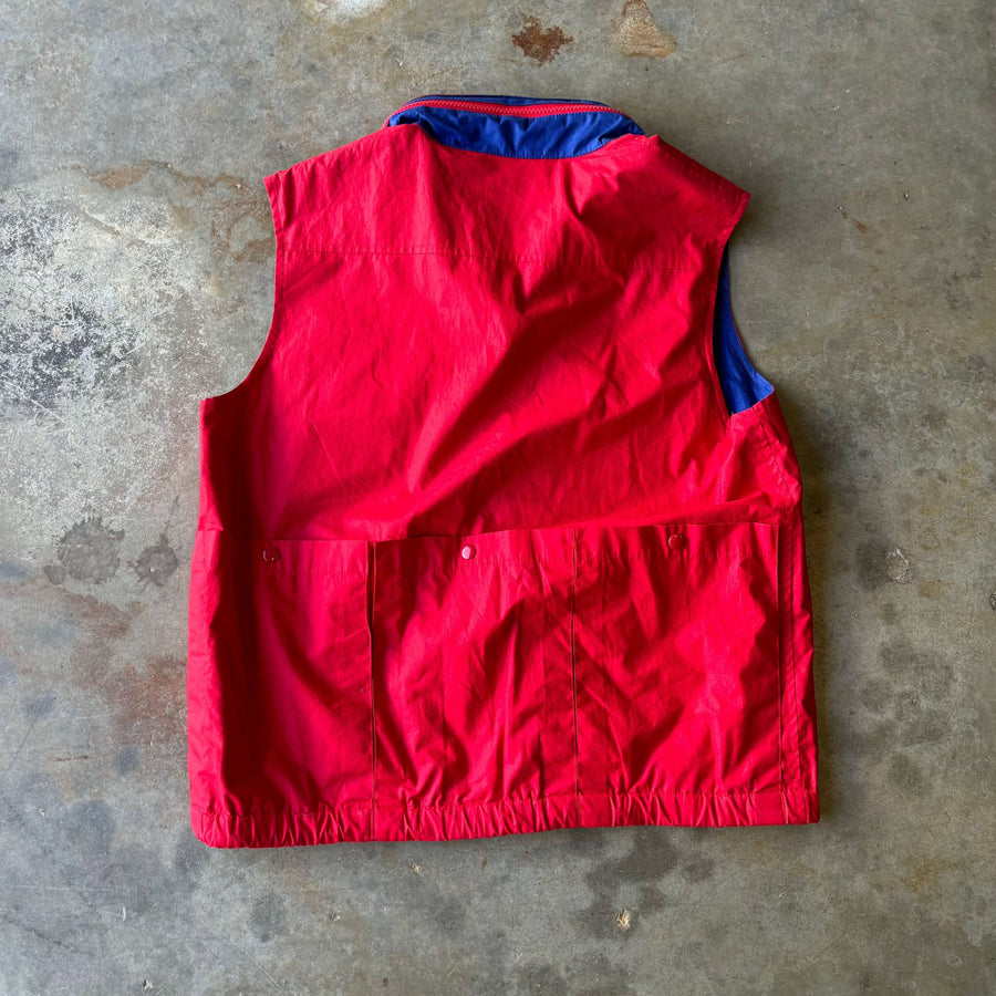 Vintage Ralph Lauren Polo 80s Red Utility Vest Sz M vest POLO RALPH LAUREN 