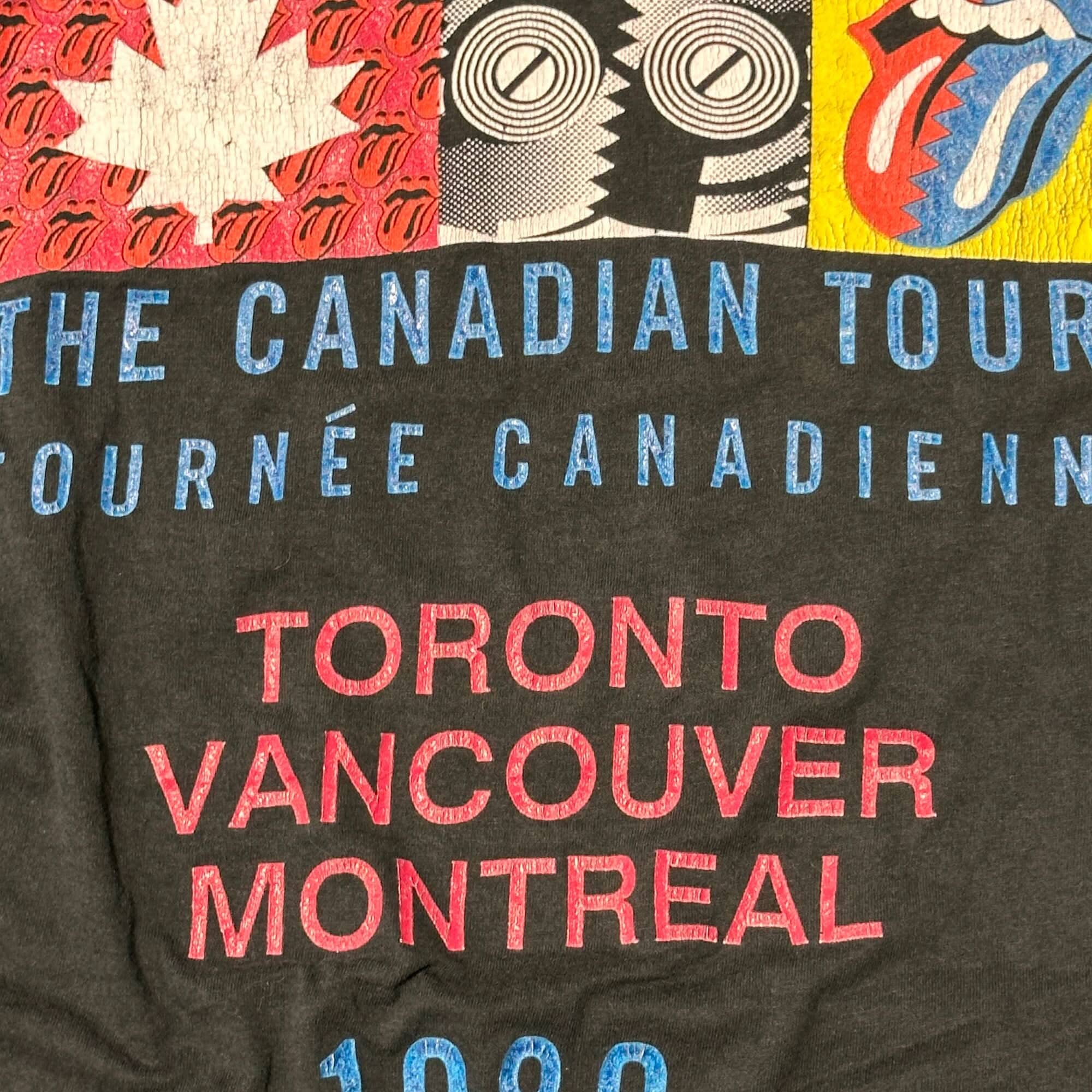 Vintage Rolling Stones 1989 Canadian Tour Tongue Graphic T-Shirt Size Large FAIF.CA 