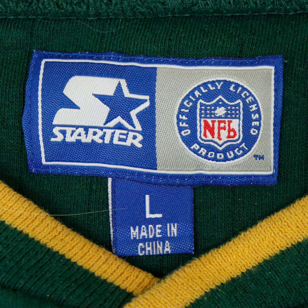 Vintage Starter Packers Green Stripped Crewneck Size L Starter 
