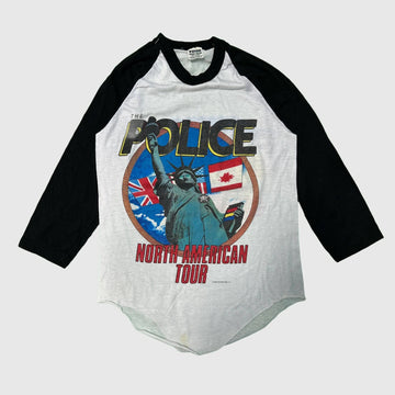 Vintage The Police North American Tour Raglan T-Shirt Size Medium FAIF.CA 