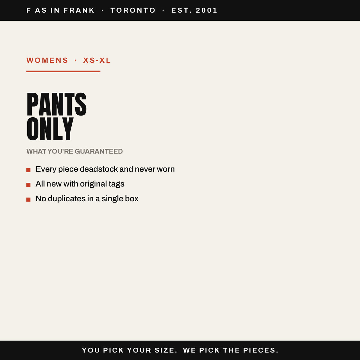 Deadstock Y2K womens pants mystery box, never worn with original tags