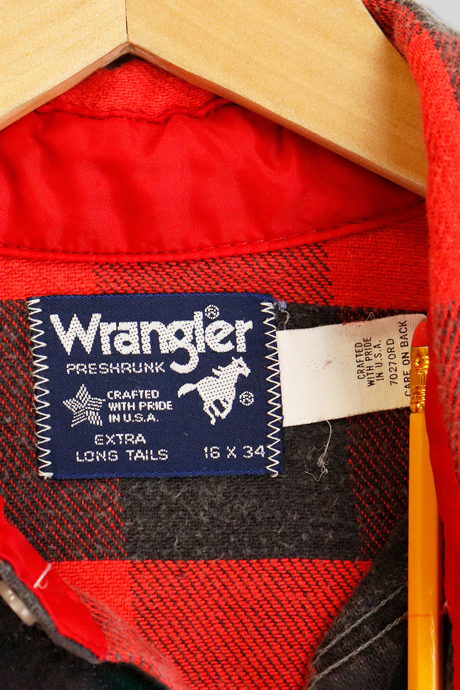 Vintage Wrangler Button Up Flannel Shirt