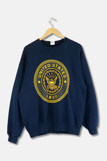 Vintage United States Navy Crewneck Sweatshirt Sz L