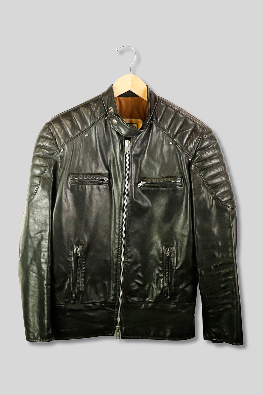 Vintage Brimaco Zip up Leather Motorcycle Jacket
