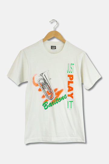 Vintage 1992 Just Play It Baritone T Shirt Sz S