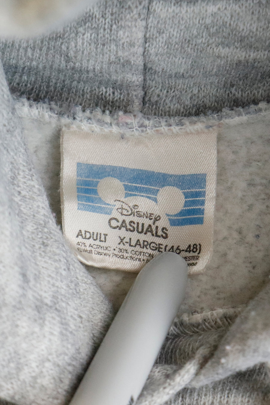 Vintage Mickey Mouse Standing Hooded Sweatshirt Sz XL