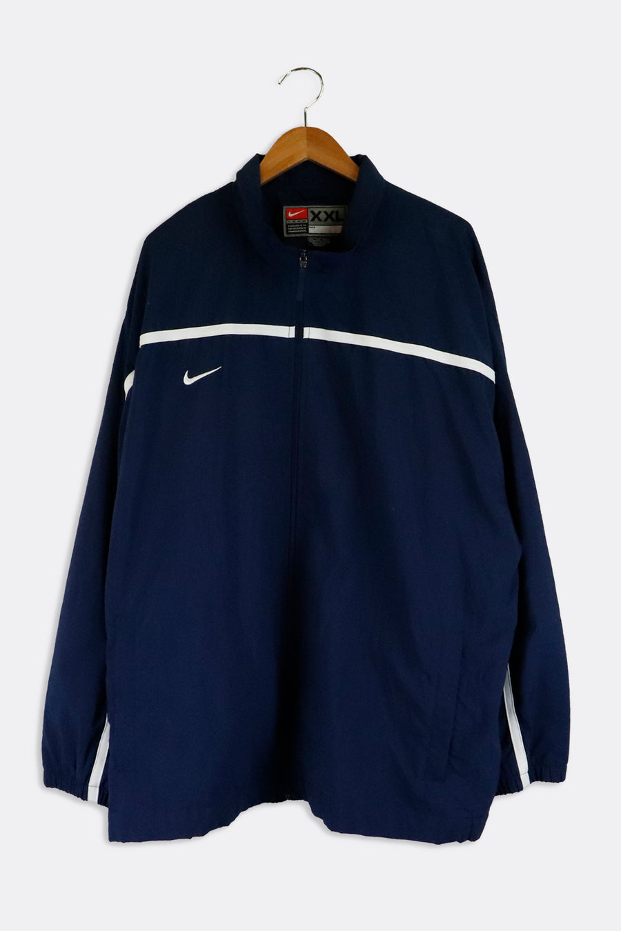 Vintage Nike Mini Swoosh And Stripe Zip Up Jacket Sz 2XL