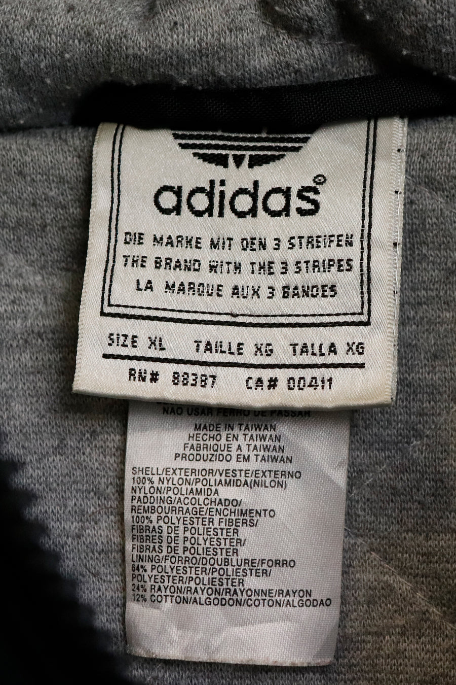 Vintage Adidas Zip Up Winter Jacket Sz XL