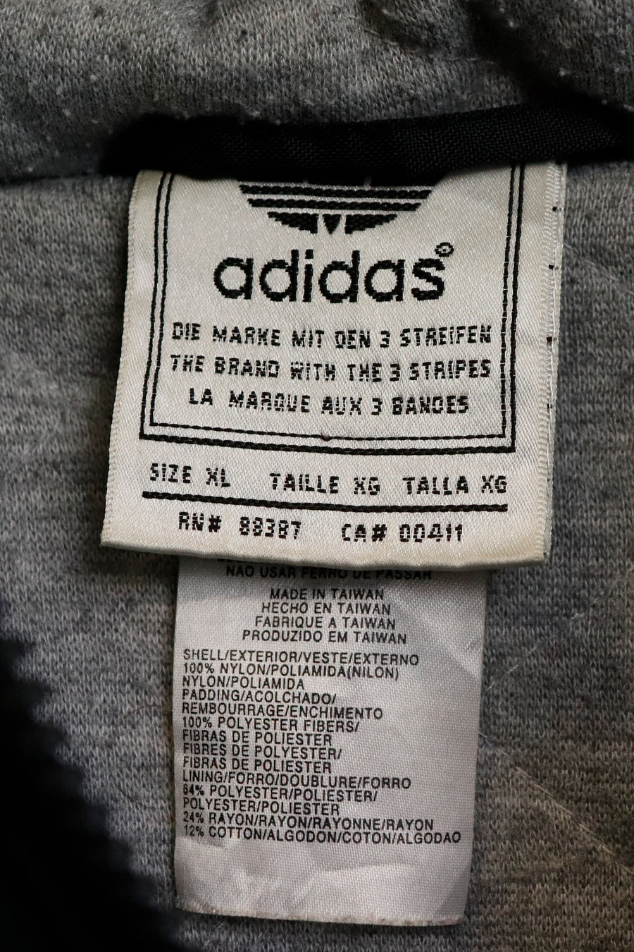 Vintage Adidas Zip Up Winter Jacket Sz XL