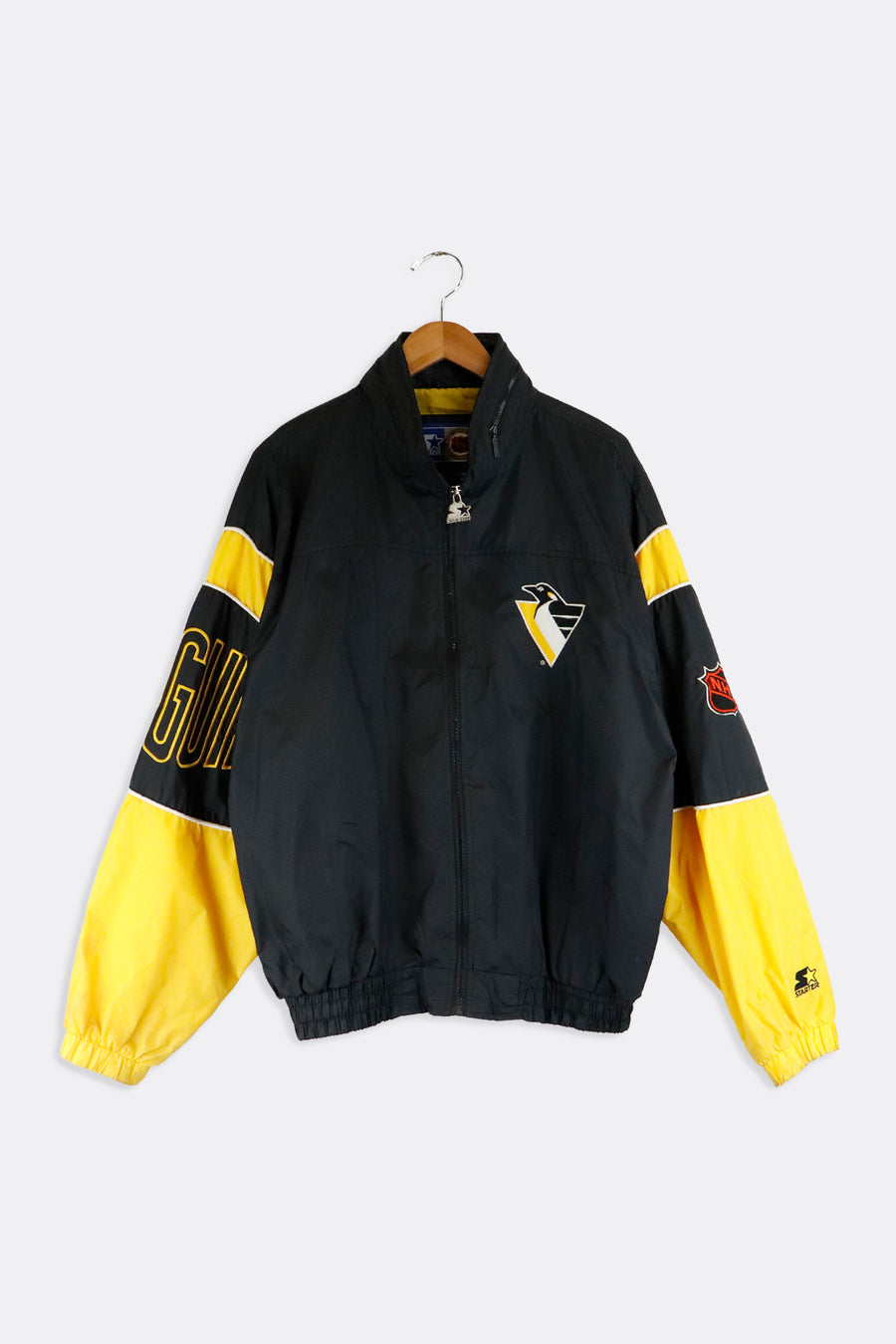 Pittsburgh Penguins NHL Black and Yellow Varsity Jacket