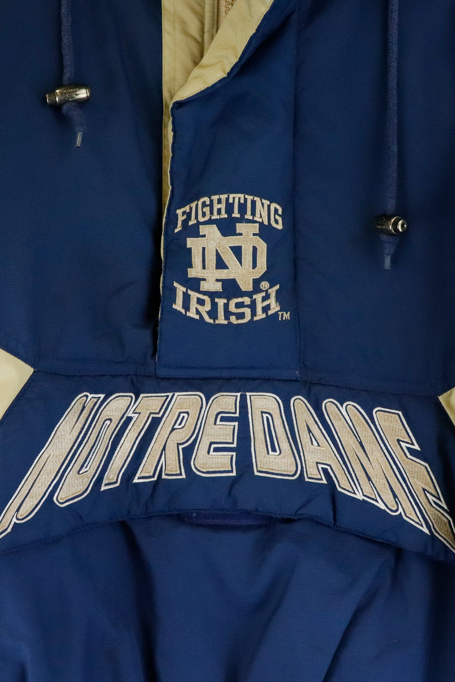 Vintage Starter Notre Dame Fighting Irish Half Zip Puffy Winter Jacket Sz M
